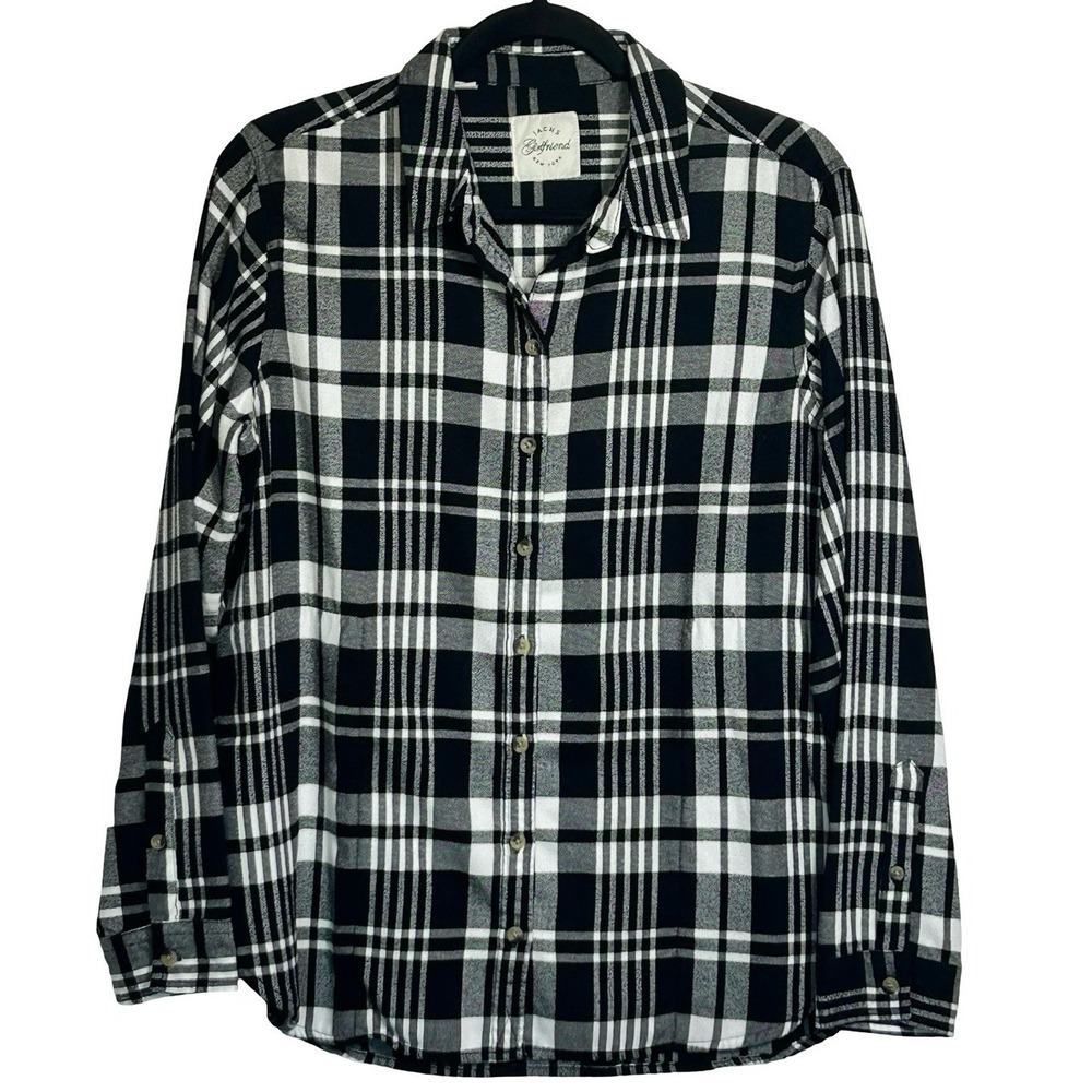 JACHS‎ New York Girlfriend Flannel Shirt Shacket Size Medium Pockets Casual Prep